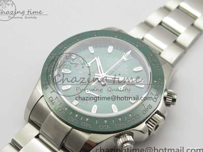 Ceramic A7750 Daytona on Dial SS Green 116520 Real SS Stick Markers Bezel Bracelet Edition UBF Best 0301